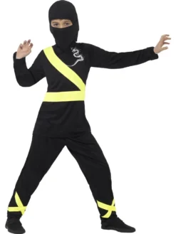 Black And Yellow Ninja Assassin Boys Costume