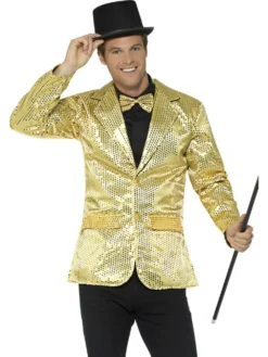 Gold Sequin Jacket Mens Costume
