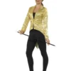 Gold Sequin Tailcoat Jacket Ladies