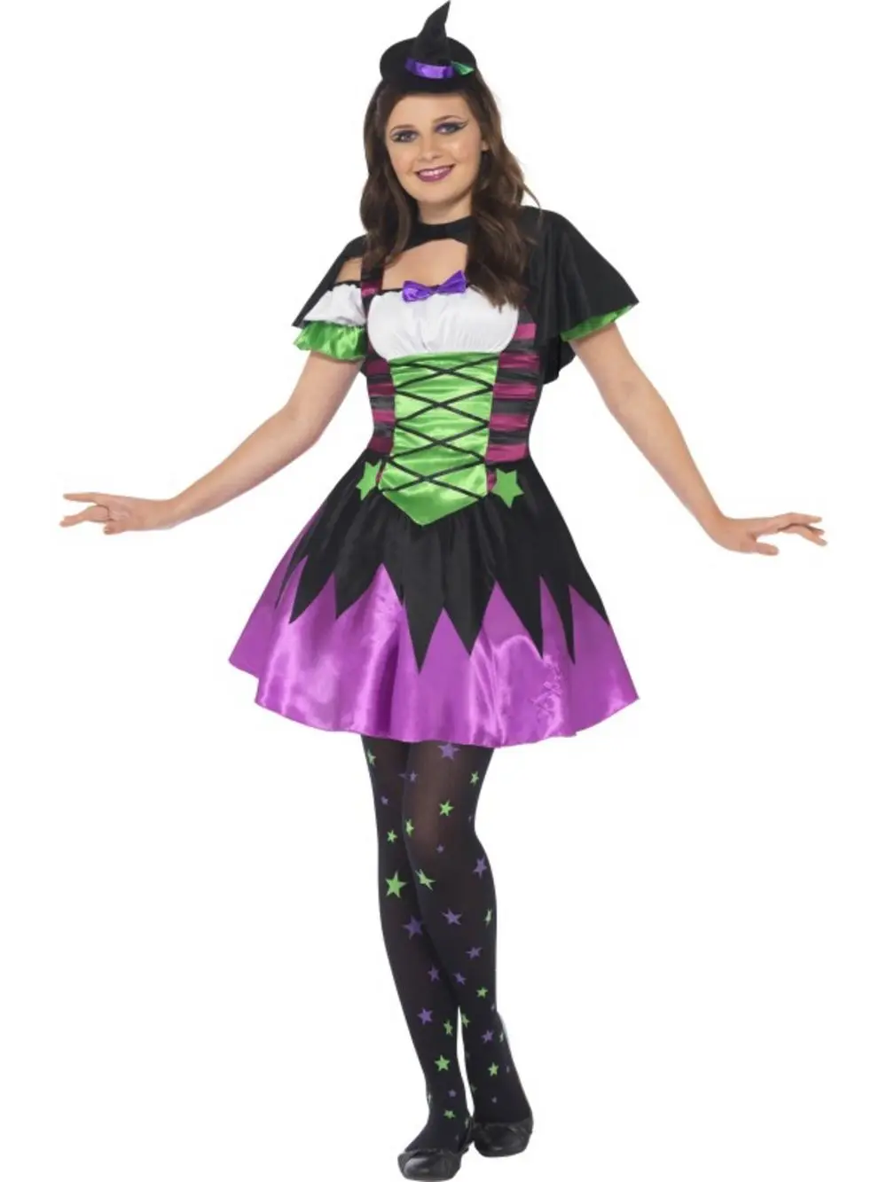 Punky Neon Witch Costume