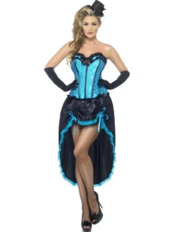 Blue Burlesque Dancer Costume