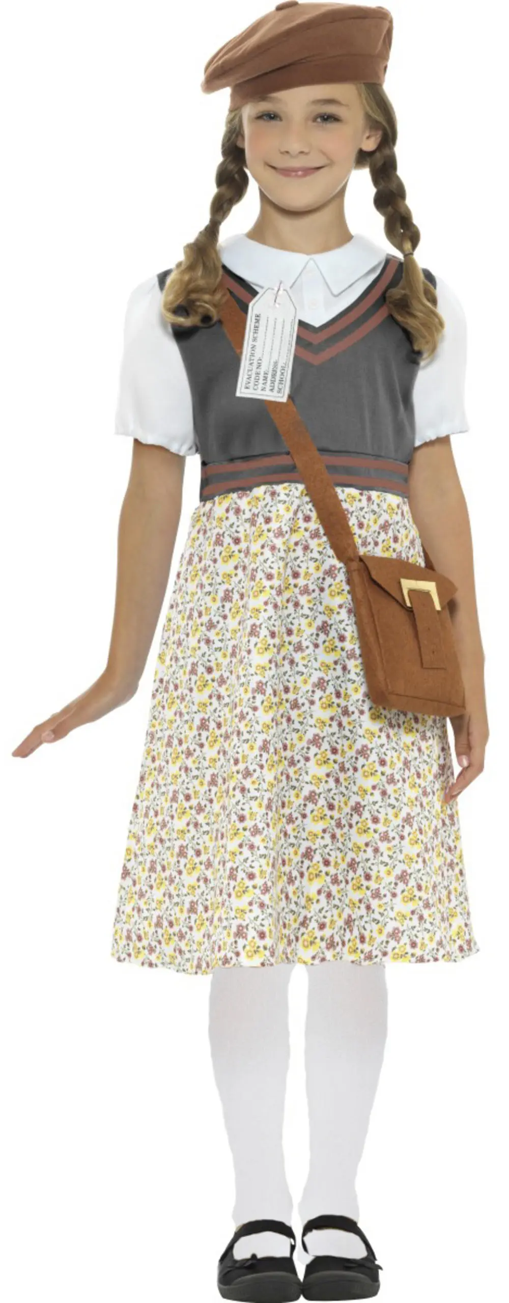 Evacuee Girls Fancy Dress Costume
