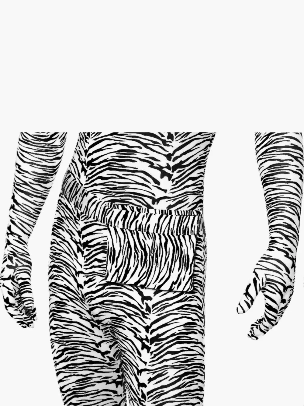 Zebra Second Skin Costume - Image 5