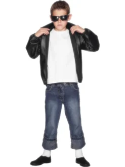 Boys Grease T Birds Leather Look Jacket