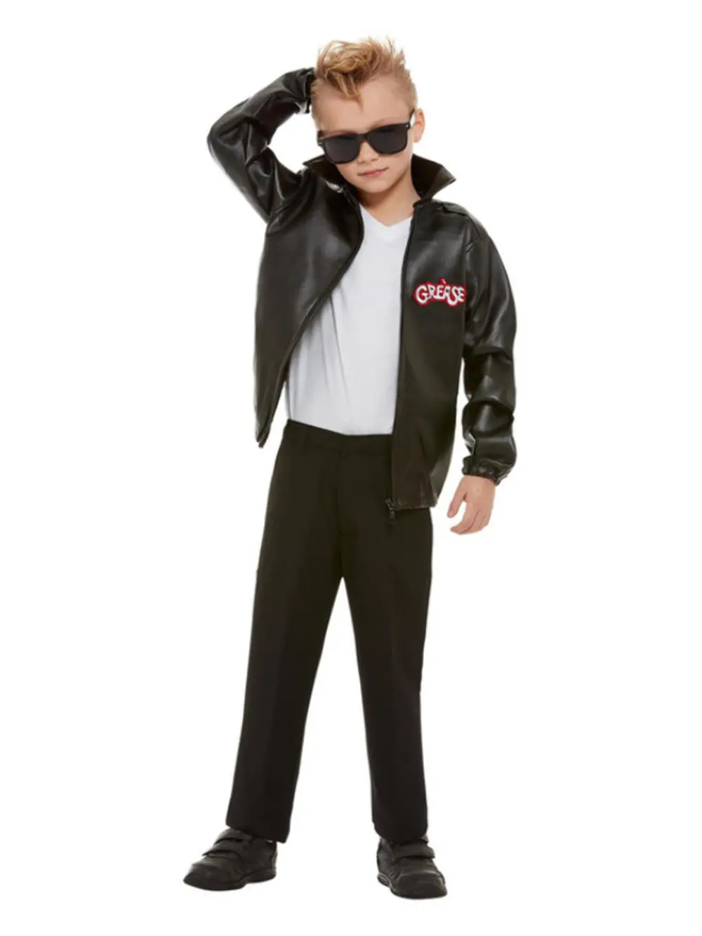 Boys Grease T Birds Leather Look Jacket - Image 2