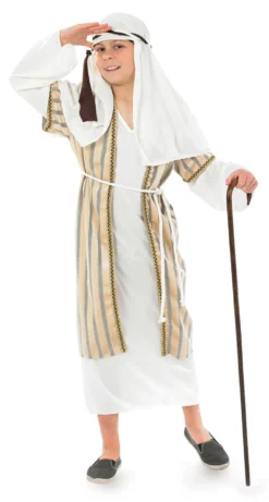 White And Gold Shepherd Boys Costume