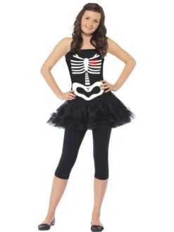 Girls Teen Skeleton Tutu Halloween Dress