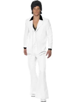 70s White Suit Mens Costume