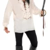 White Pirate Shirt Adults Costume Accessory