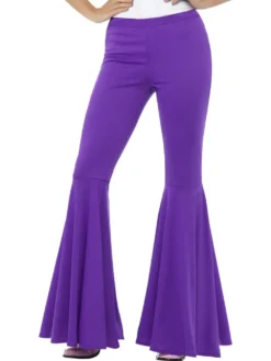 Ladies Purple Flared Trousers