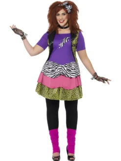 Curves 80s Rock Chick Costume