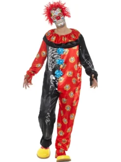 Deluxe Day Of The Dead Clown Costume