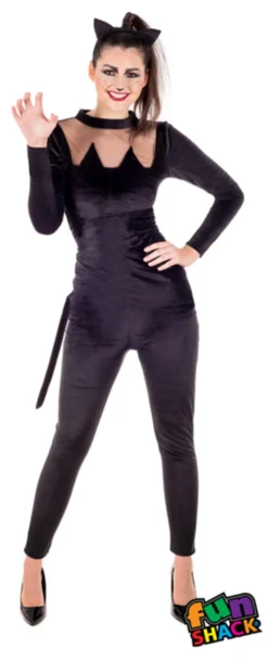 Ladies Black Cat Costume