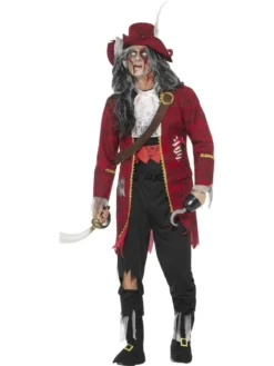 Deluxe Zombie Pirate Captain Costume