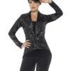 Black Sequin Tailcoat Jacket Ladies