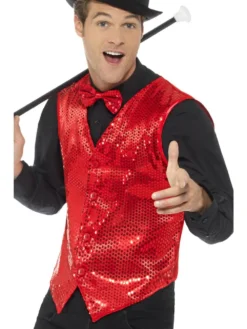 Red Sequin Waistcoat