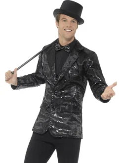 Black Sequin Jacket Mens
