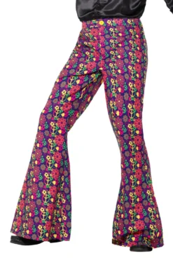 60s Psychedelic CND Flared Mens Trousers