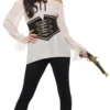 Deluxe White Pirate Shirt Ladies Costume Accessory