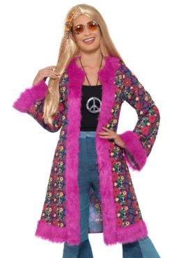 60s Psychedelic Hippie Ladies Coat