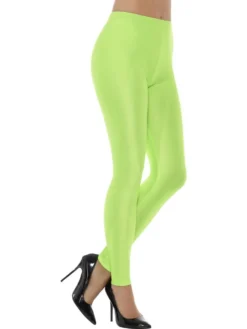 Neon Green 80s Disco Spandex Leggings