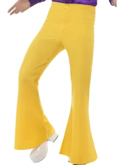 Yellow Flared Trousers Mens
