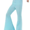 Blue Flared Trousers Mens