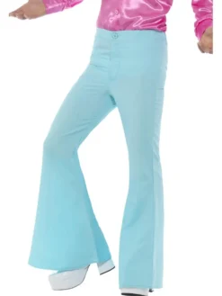 Blue Flared Trousers Mens
