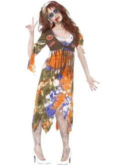 Zombie 60s Hippie Lady Costume