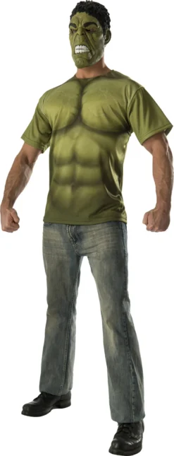 The Incredible Hulk Mens T-Shirt And Mask Costume