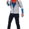 Superman Top With Tie Mens Costume