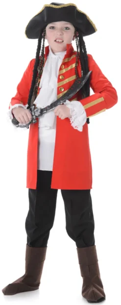 Red Pirate Boys Costume