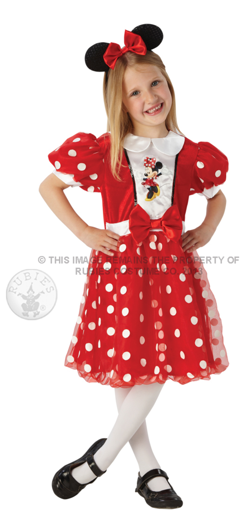 Girls Red Glitz Minnie Mouse Costume