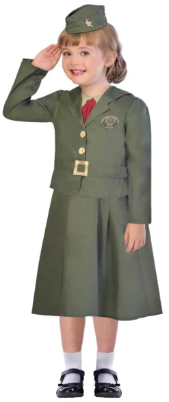 WW2 Girl Soldier Girls Costume