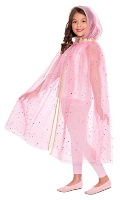 Girls Pink Organza Cape