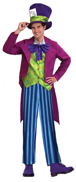 Mens Mad Hatter Fancy Dress Costume
