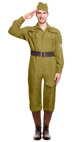 Mens Wartime Soldier Costume