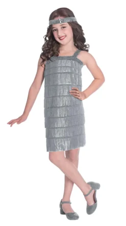 Silver Flapper Girl Costume