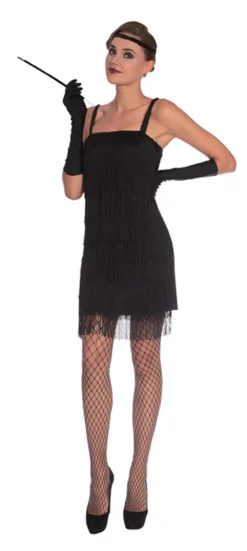 Black Flapper Dress Ladies Costume
