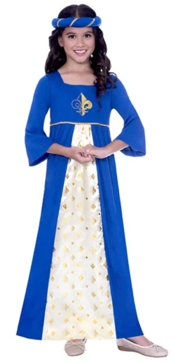 Blue Tudor Princess Girls Costume