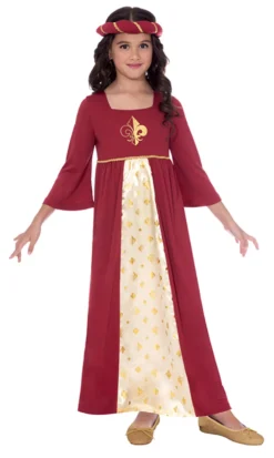 Red Tudor Princess Girls Costume