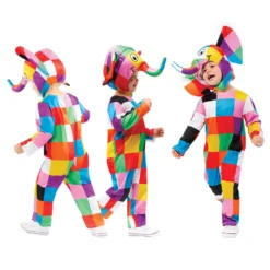 Kids Elmer Jumpsuit Costume | Mega Fancy Dress