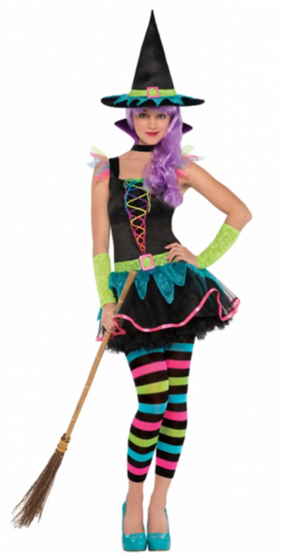 Teens Neon Witch Costume