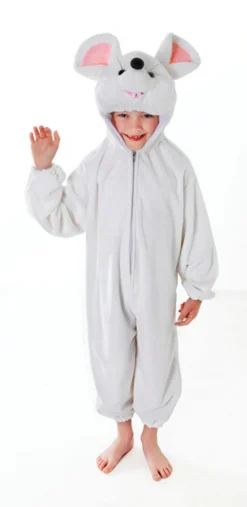 Kids White Mouse Animal Costume