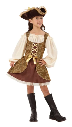 Golden Pirate Dress Girls Costume