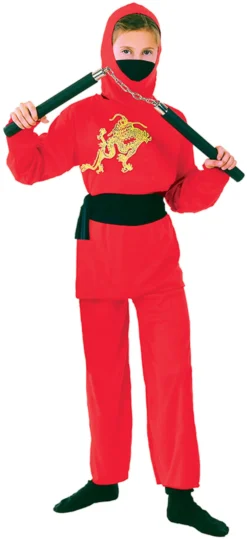 Red Ninja Boys Costume