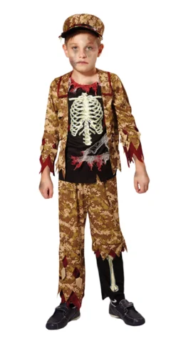 Skeleton Soldier Boys Costume