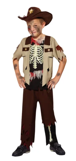 Skeleton Sheriff Boys Costume