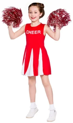 Red Girls Cheerleader Costume
