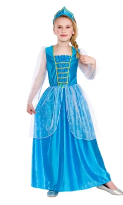 Ice Blue Princess Girls Costume